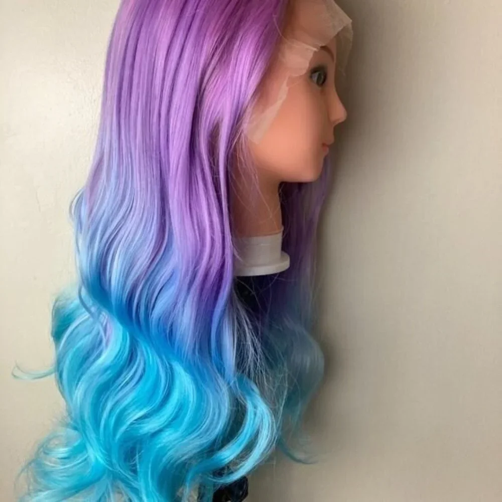 Purple Wigs Blue Wigs Lace Front Wig